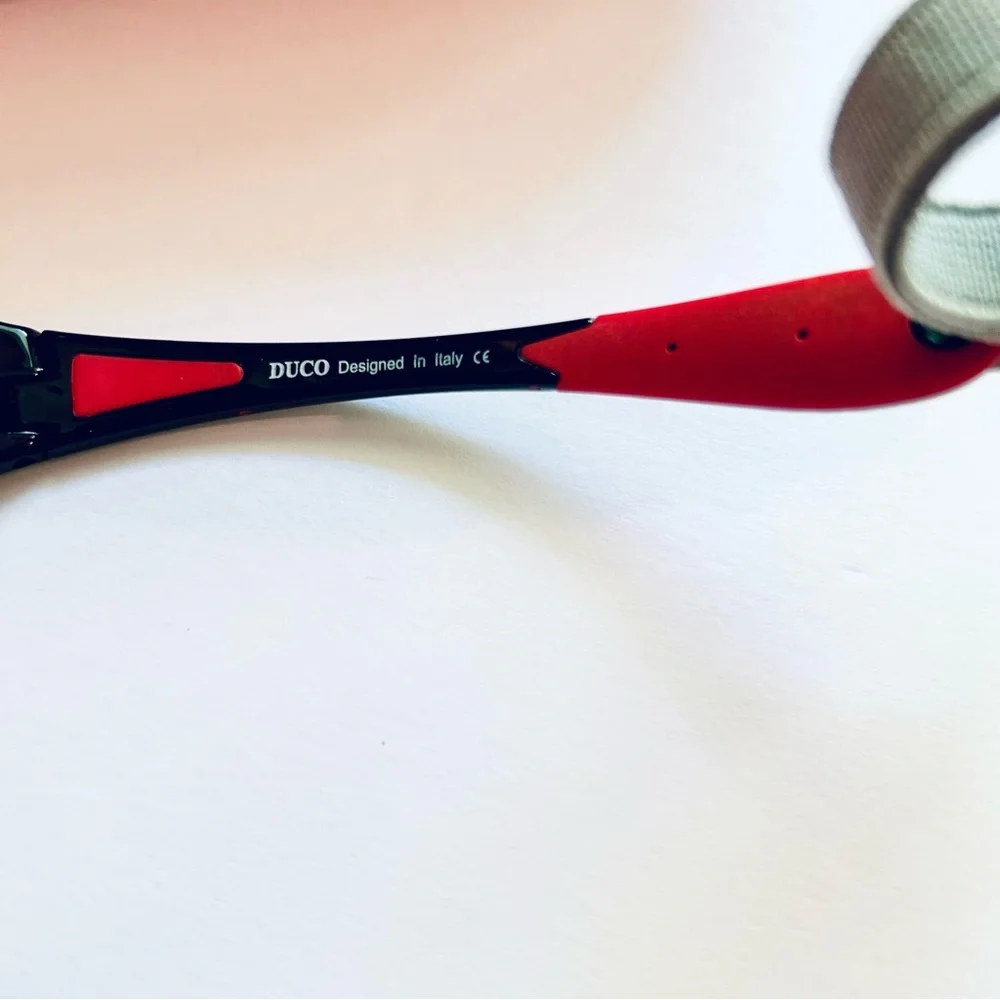 Duco Baby Toddler Lightweight Polarized Black Sunglasses Red Car Protective Case